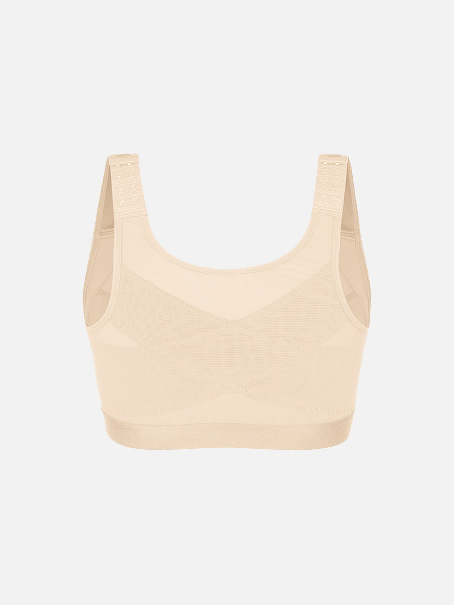 SculpStore Compression Bra - Post Surgery Front Closure Wireless Recovery Bra