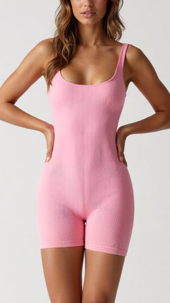 SculpStore Ribbed Contour Romper | Seamless Shaping & Comfort