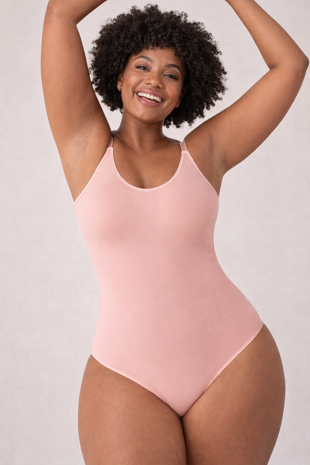 Scoop Neck Bodysuit Seamless Shapewear with 360° Tummy Control