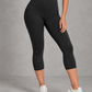 Sculp butt lift capri leggings in black, front view