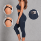 Sculp butt lift capri leggings in navy, detail view