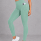Sculp butt lift gym leggings in mint green, front view
