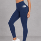 Sculp butt lift gym leggings in navy, front view