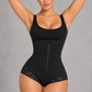 Sculp open bust faja shapewear in black with tummy control, front view