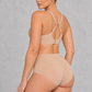 Sculp seamless high waisted briefs in nude, detail view