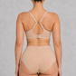 Sculp seamless high waisted briefs in nude, detail view