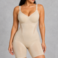 Sculp shapewear bodysuit in nude, seamless shaping from bust to thigh, front view