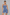 Sculp zip-front racerback gym romper in blue, detail view