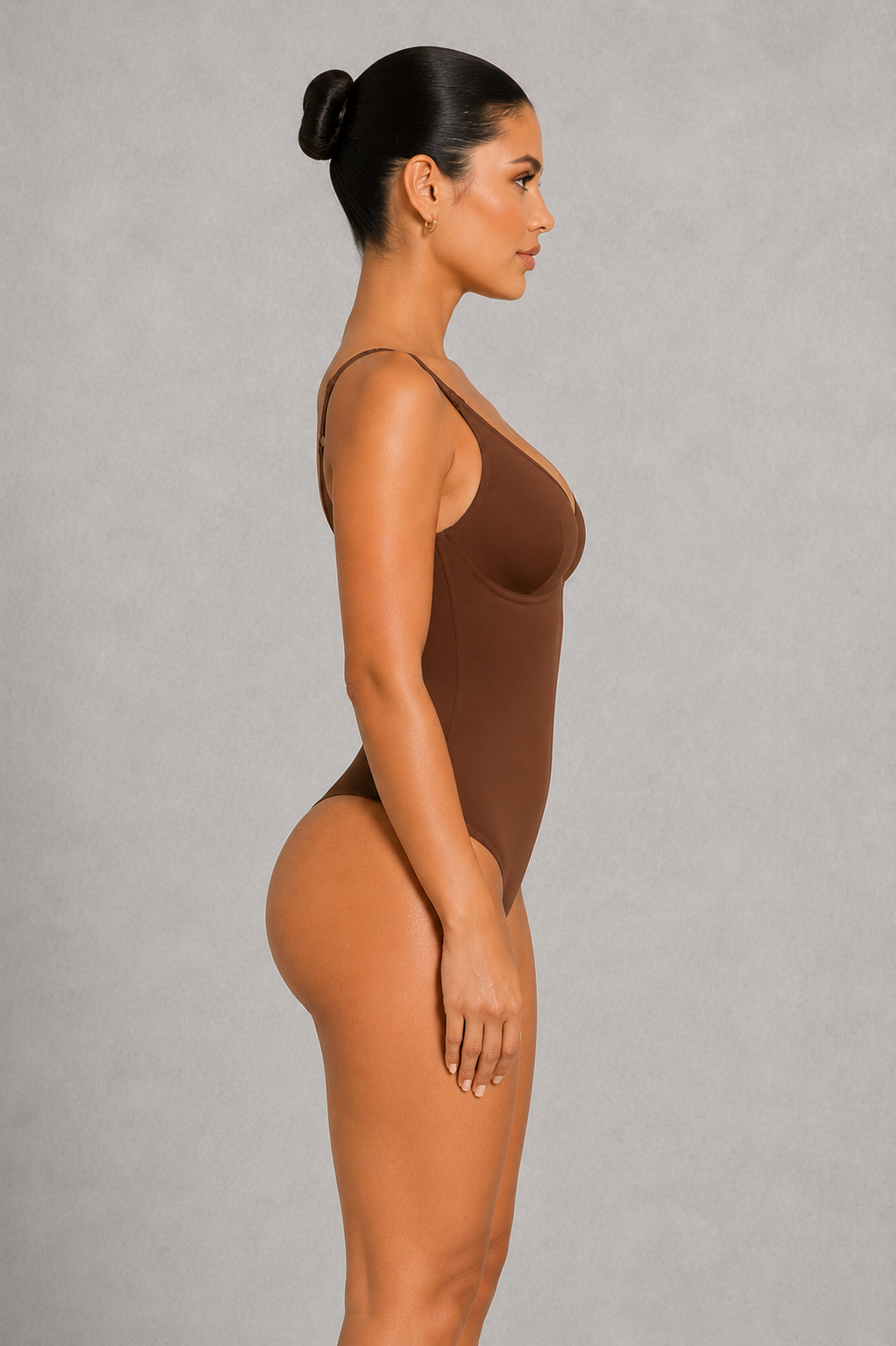 Sculp Deep V Camisole Shaping Bodysuit - Tummy Control Thong