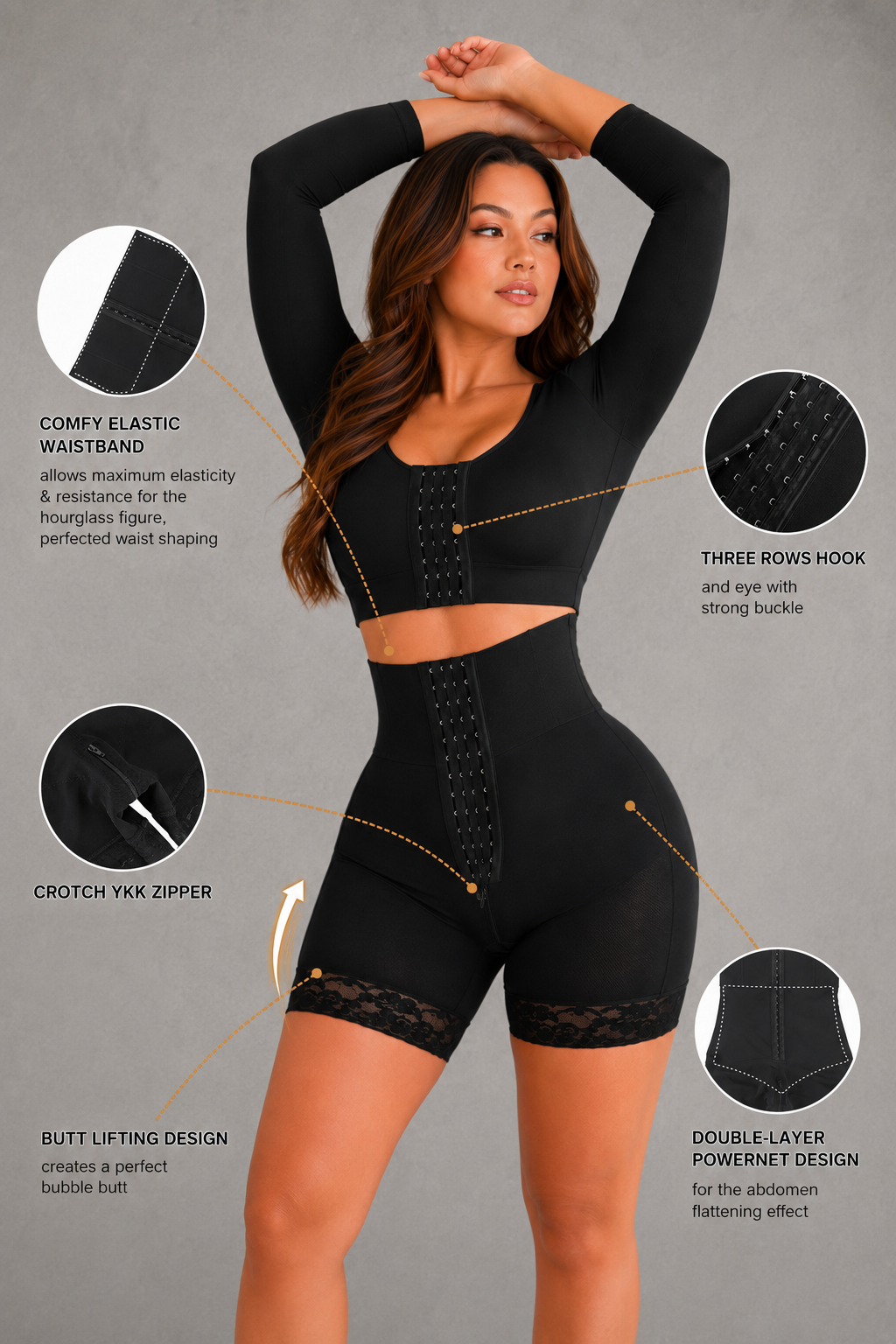 SculpStore High-Waist Compression Shapewear Shorts - Tummy Control Bum Lift Body Shaper