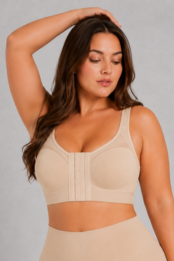 SculpStore Compression Bra - Post Surgery Front Closure Wireless Recovery Bra