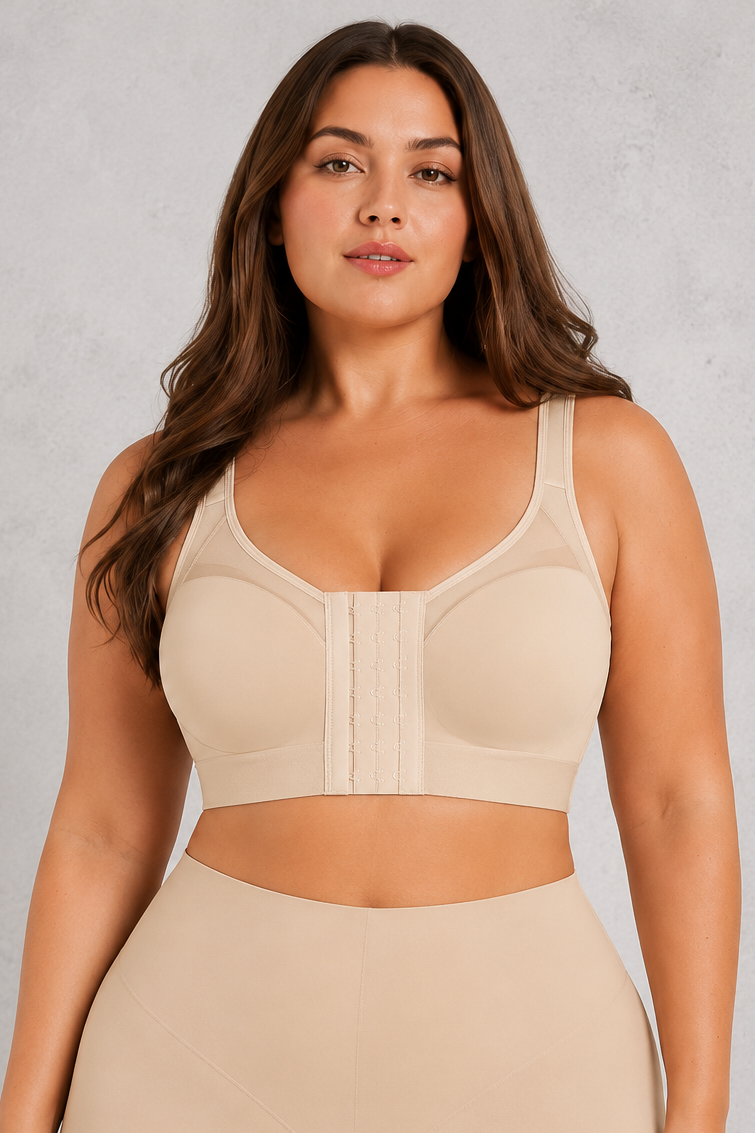 SculpStore Compression Bra - Post Surgery Front Closure Wireless Recovery Bra