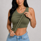 Sculp Ribbed Sleeveless Top with Built-In Bra