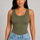 Sculp Ribbed Sleeveless Top with Built-In Bra