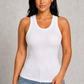 Sculp Ribbed Sleeveless Top with Built-In Bra