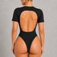 Sculp Seamless Shaping Bodysuit – Backless Short Sleeve Style
