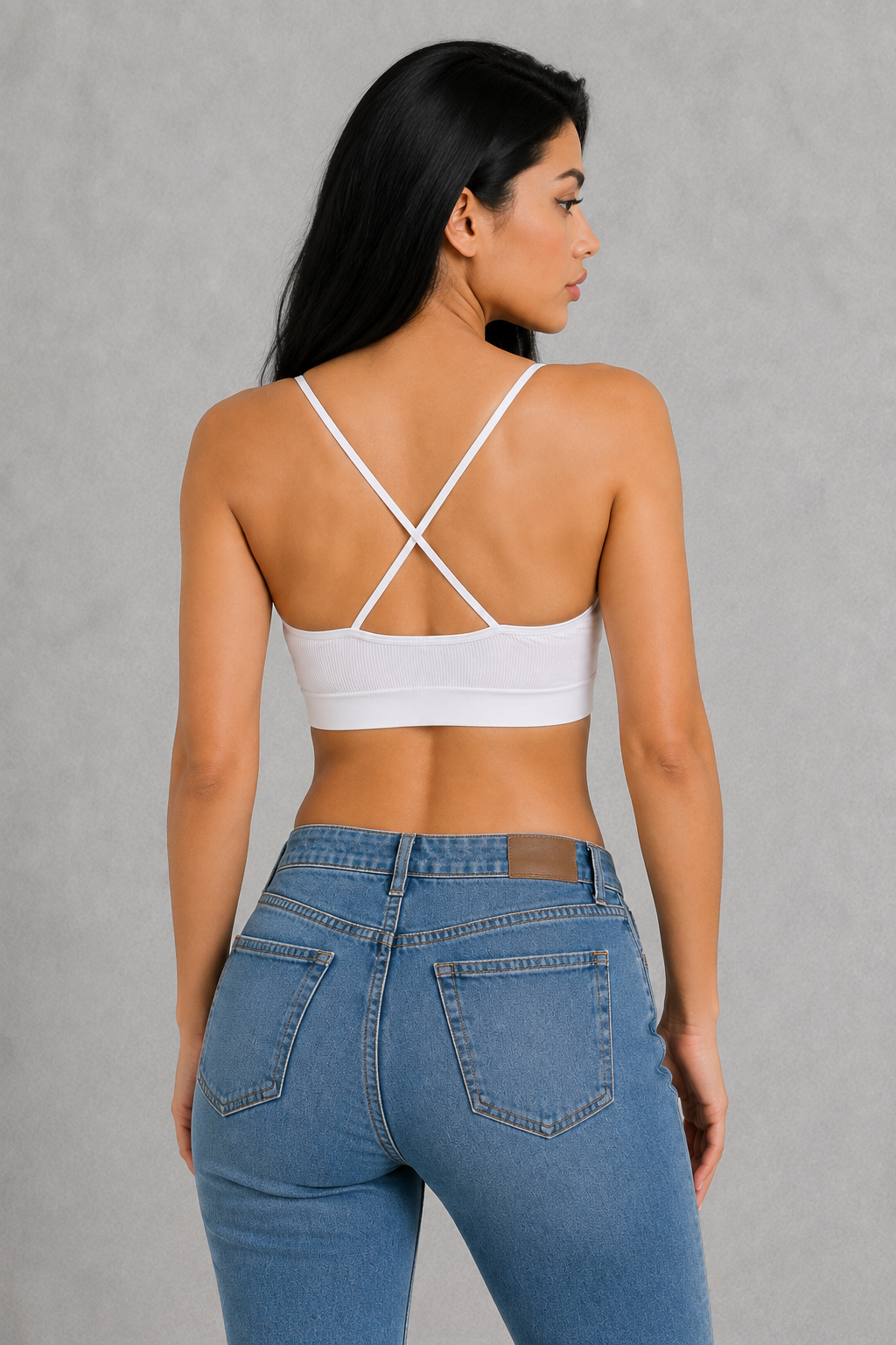 Sculp Padded Bra Top - Wireless Bralette with Built-In Cups