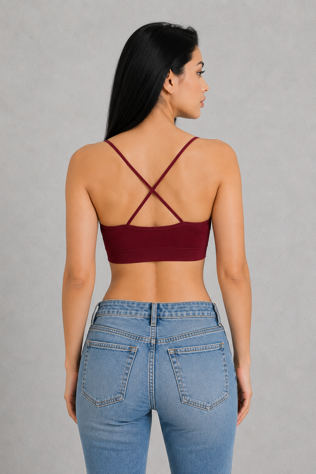 Sculp Padded Bra Top - Wireless Bralette with Built-In Cups
