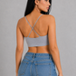 Sculp Padded Bra Top - Wireless Bralette with Built-In Cups