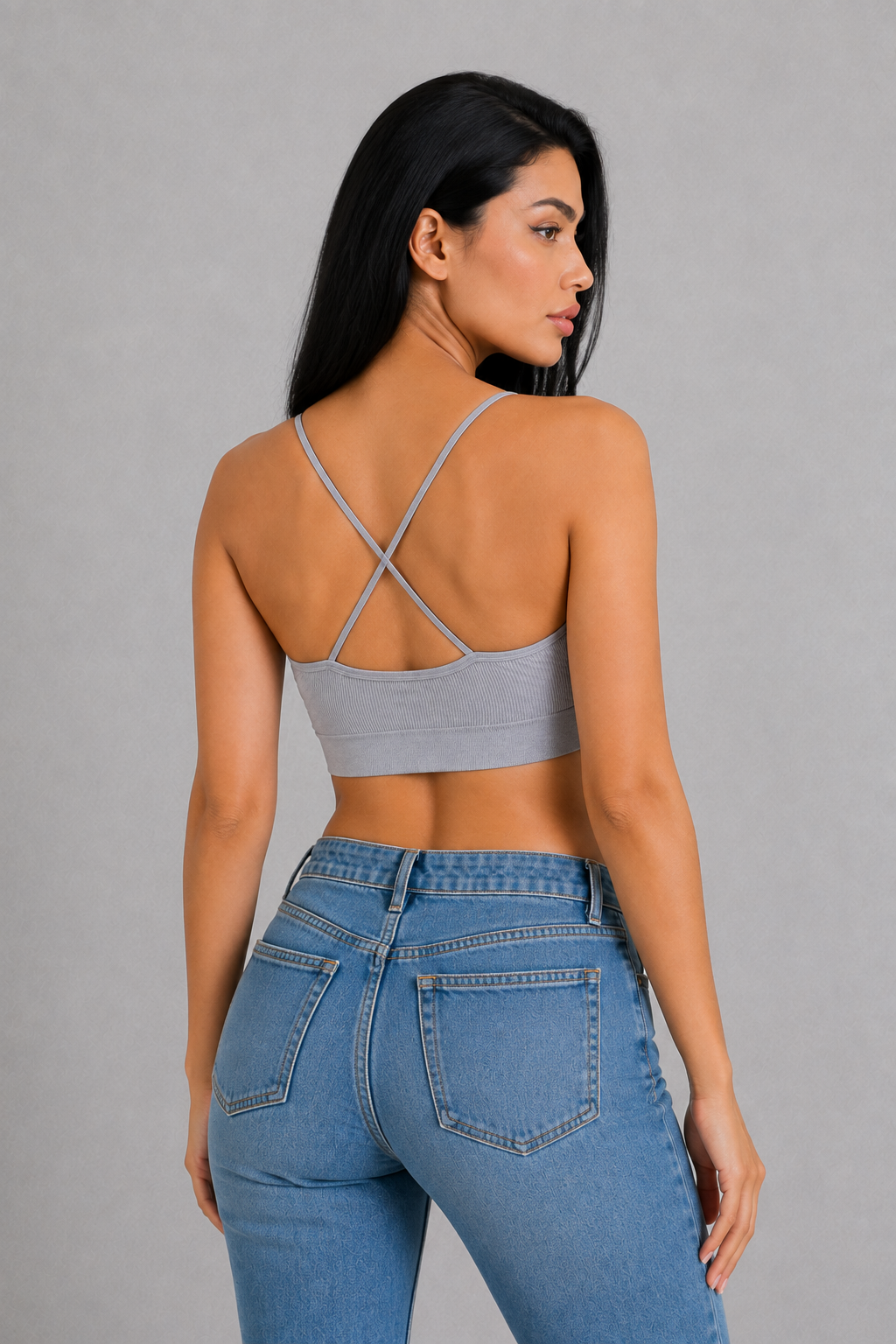 Sculp Padded Bra Top - Wireless Bralette with Built-In Cups
