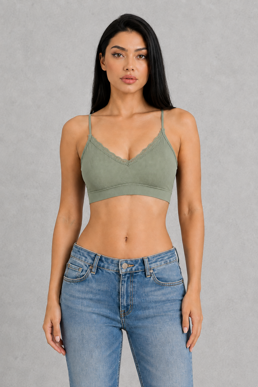Sculp Padded Bra Top - Wireless Bralette with Built-In Cups