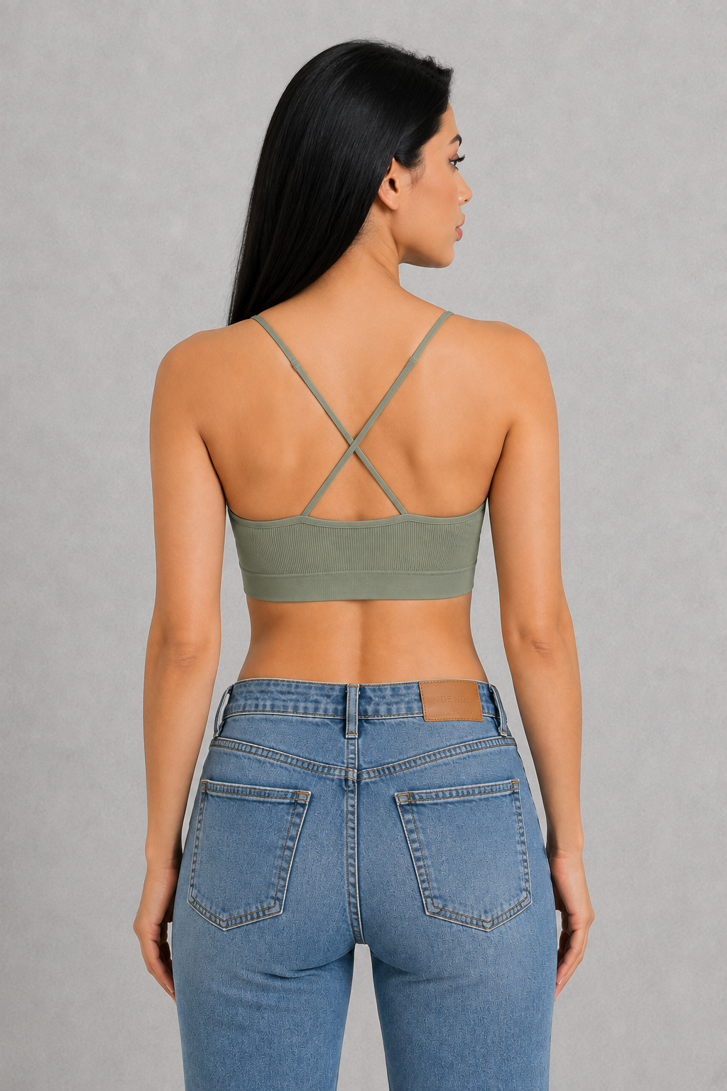 Sculp Padded Bra Top - Wireless Bralette with Built-In Cups