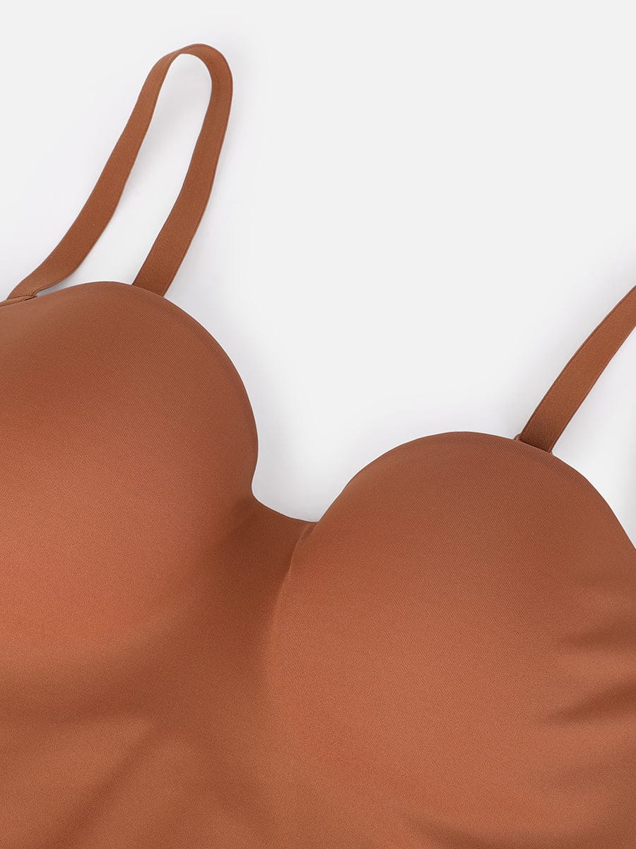 SculpStore Strapless Shapewear Bodysuit - Tummy Control Seamless Body Shaper with Detachable Straps