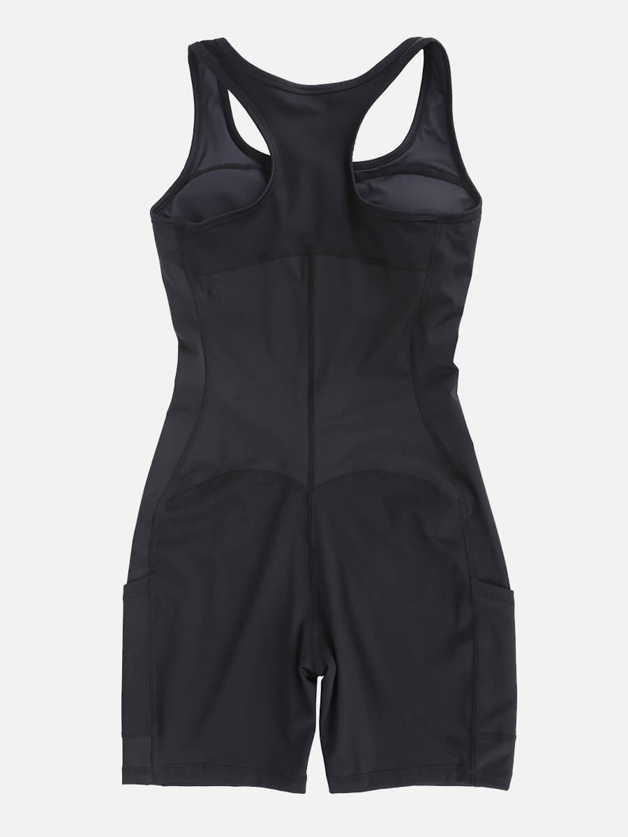 Sculp Sculpting Pocket Active Jumpsuit - Built-In Bra Compression Bodysuit