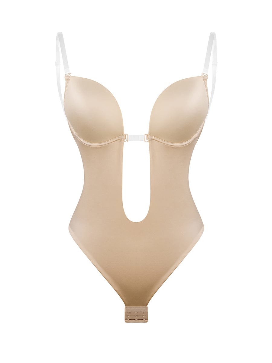 SculpStore Seamless Shapewear Bodysuit - Tummy Control Body Shaper with Built-In Bra