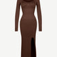 Sculp Seamless Shaping Slit Maxi Dress - Built-In Bra Tummy Control