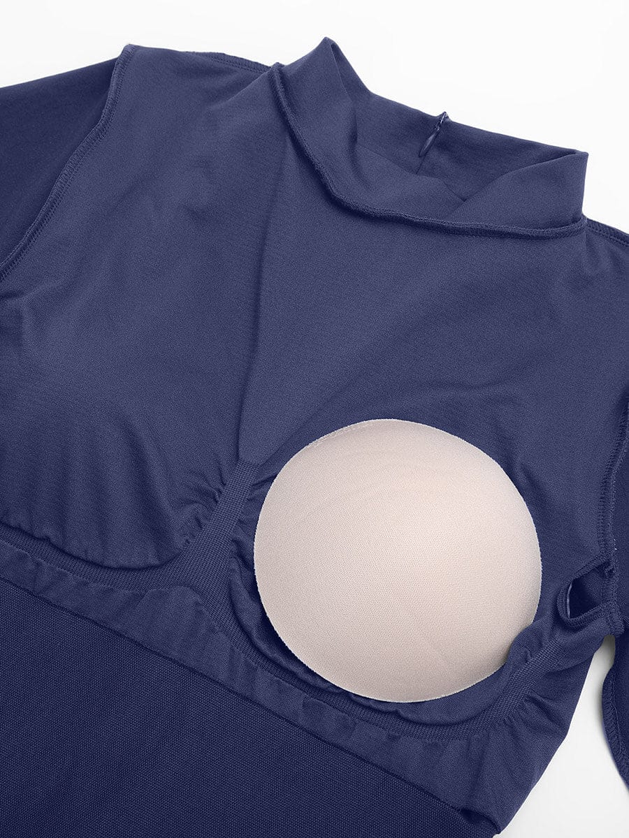 Sculp Seamless Mock Neck Shaping Bodysuit - Built-In Bra Tummy Control