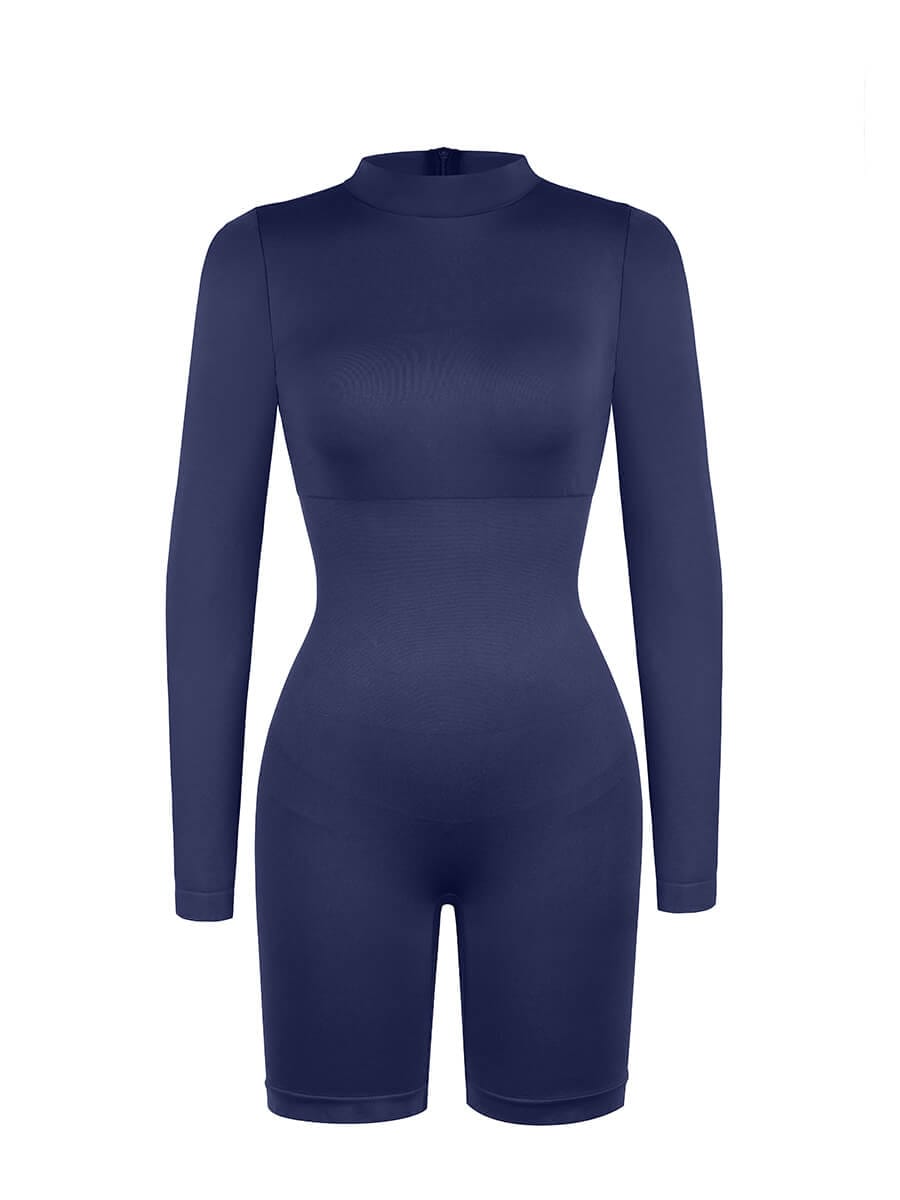 Sculp Seamless Mock Neck Shaping Bodysuit - Built-In Bra Tummy Control