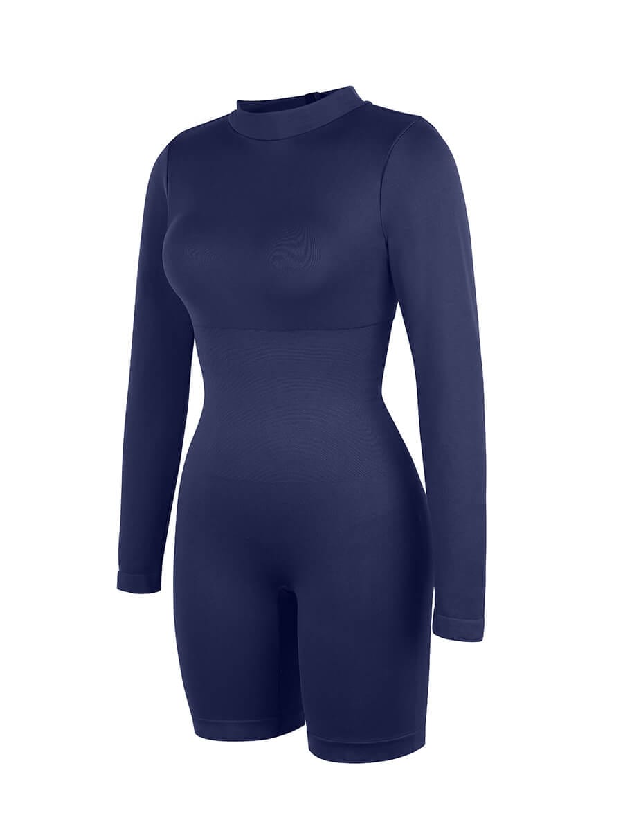 Sculp Seamless Mock Neck Shaping Bodysuit - Built-In Bra Tummy Control